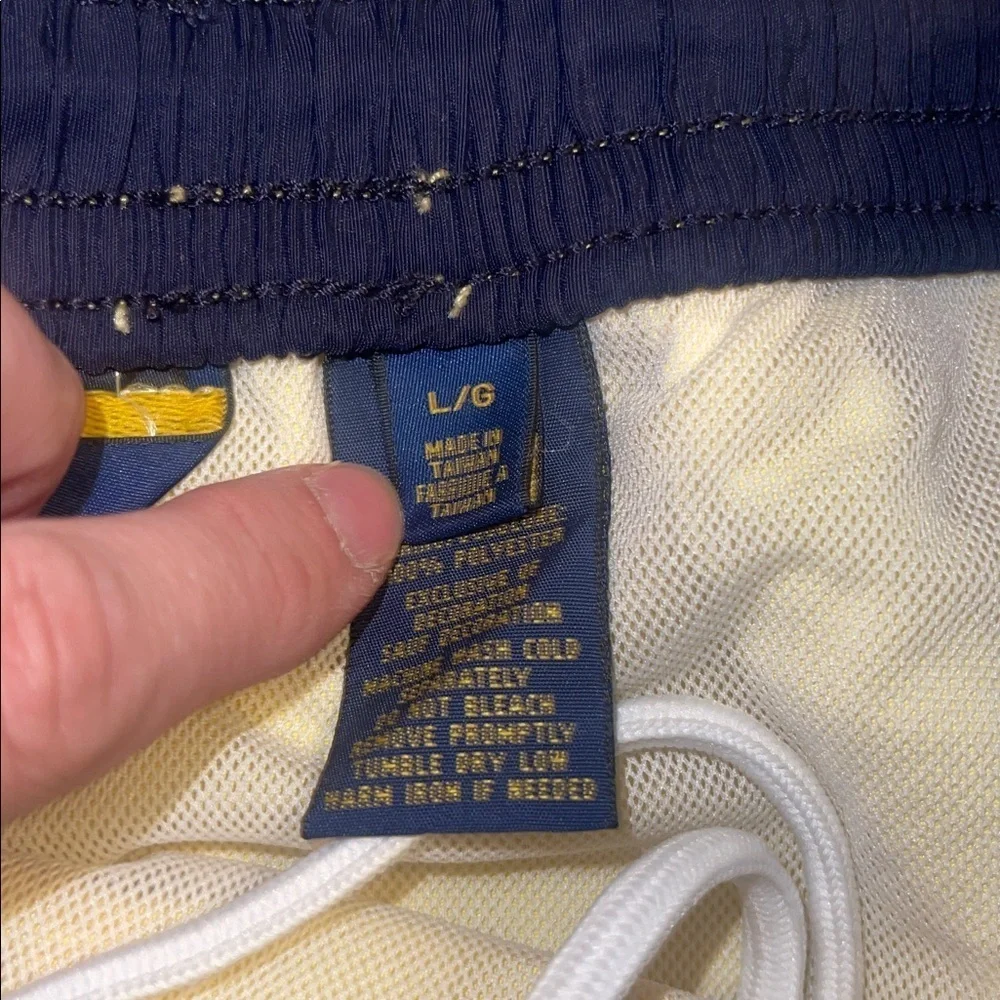 Polo Ralph Lauren Sport yellow swim trunks w front /back pockets szL